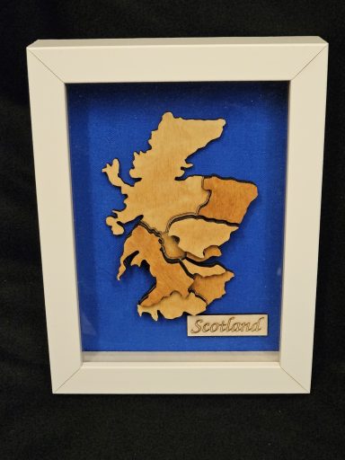 Schottlandkarte Holz
