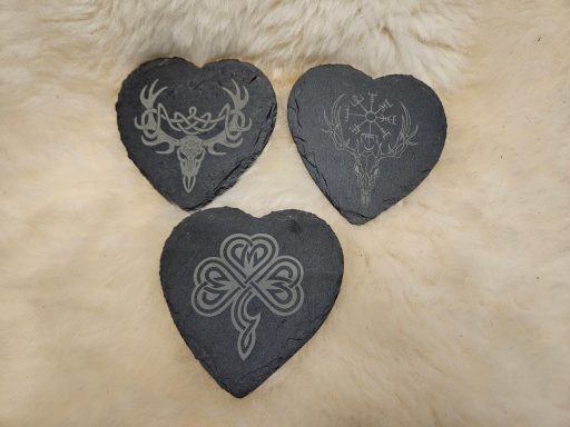 Herzuntersetzer Schiefer graviert