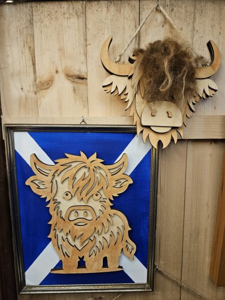 Highlandcow in Rahmen