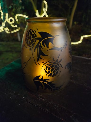 Windlicht Schottische Distel